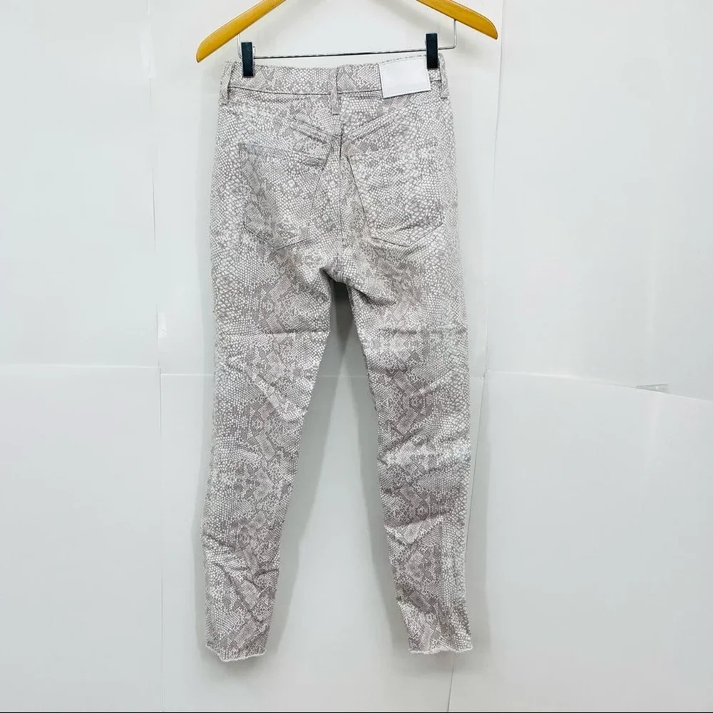 Aritzia Denim Forum The Lola High Rise Skinny Crop Pants Snake 25 - Picture 2 of 7